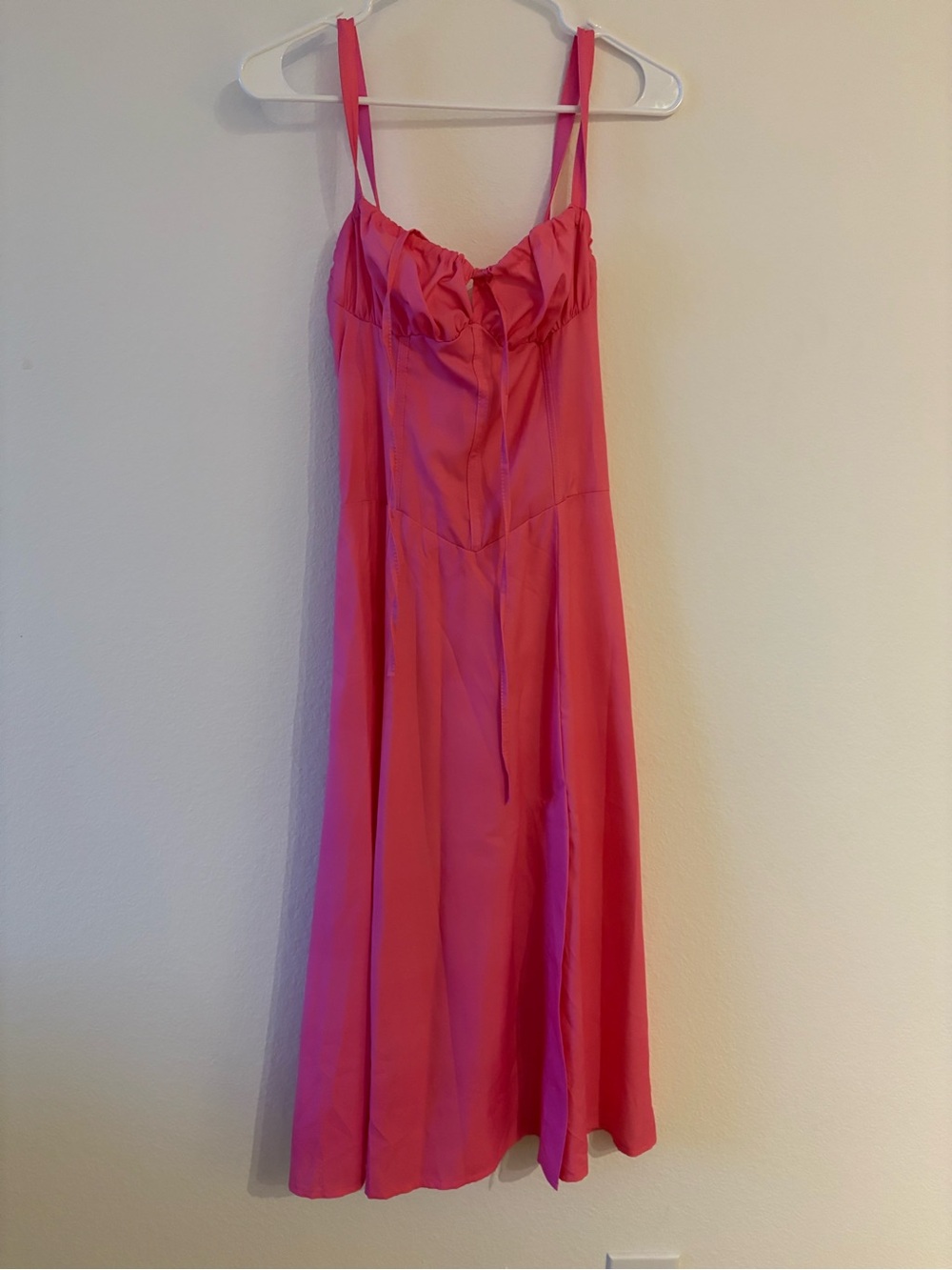 Corset pink pink midi dress